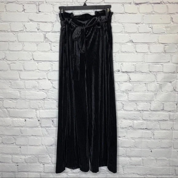 RACHEL Rachel Roy Textured Wide-Leg Velvet Pants
